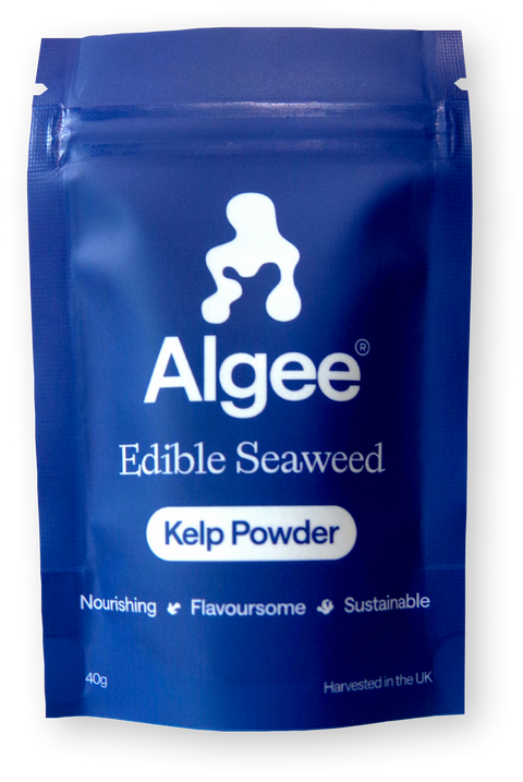 Images of Algee's edible seaweed kelp powder