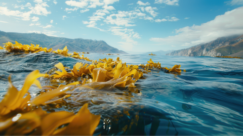 Sustainable harvesting of algee edible kelp seaweed